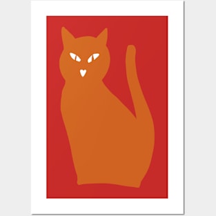 Orange cat Posters and Art